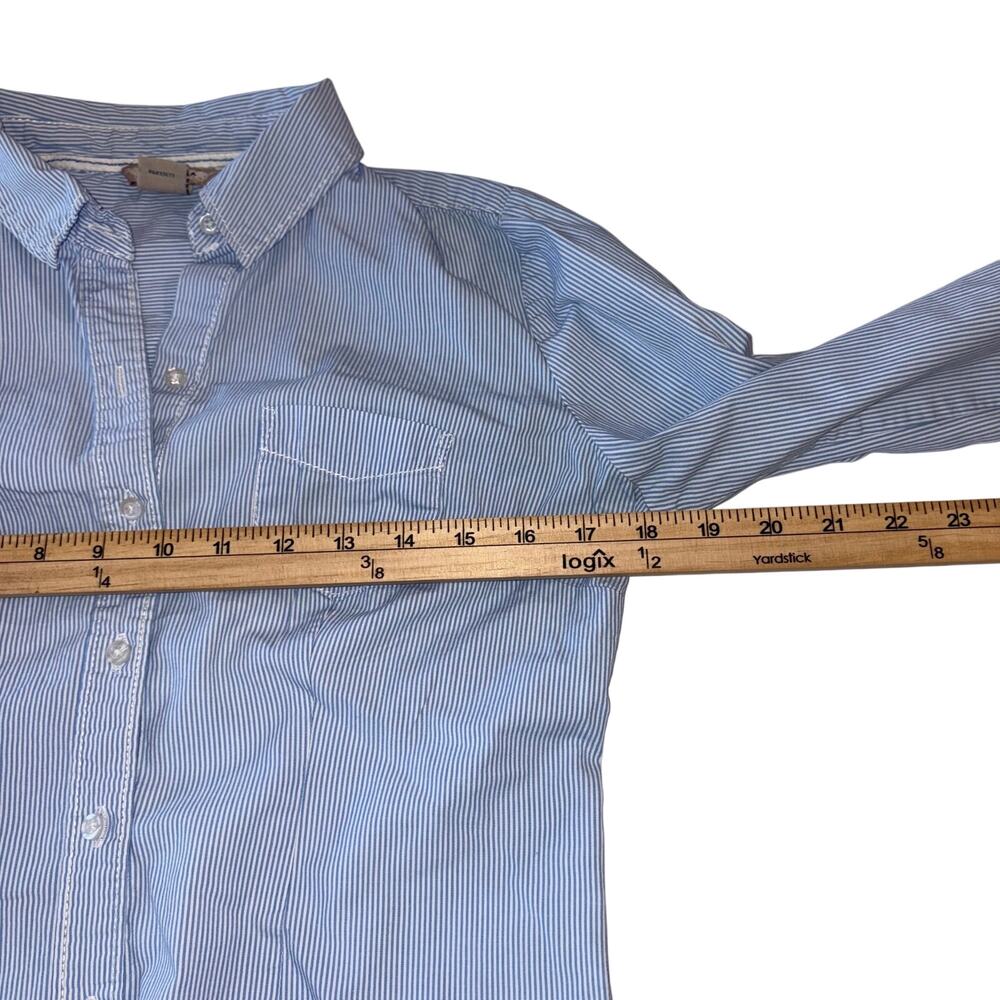 Arizona Jean Co. Women's M Striped Button Down Shirt Coastal Granmillennial - Picture 5 of 10